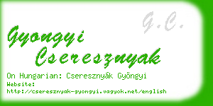 gyongyi cseresznyak business card